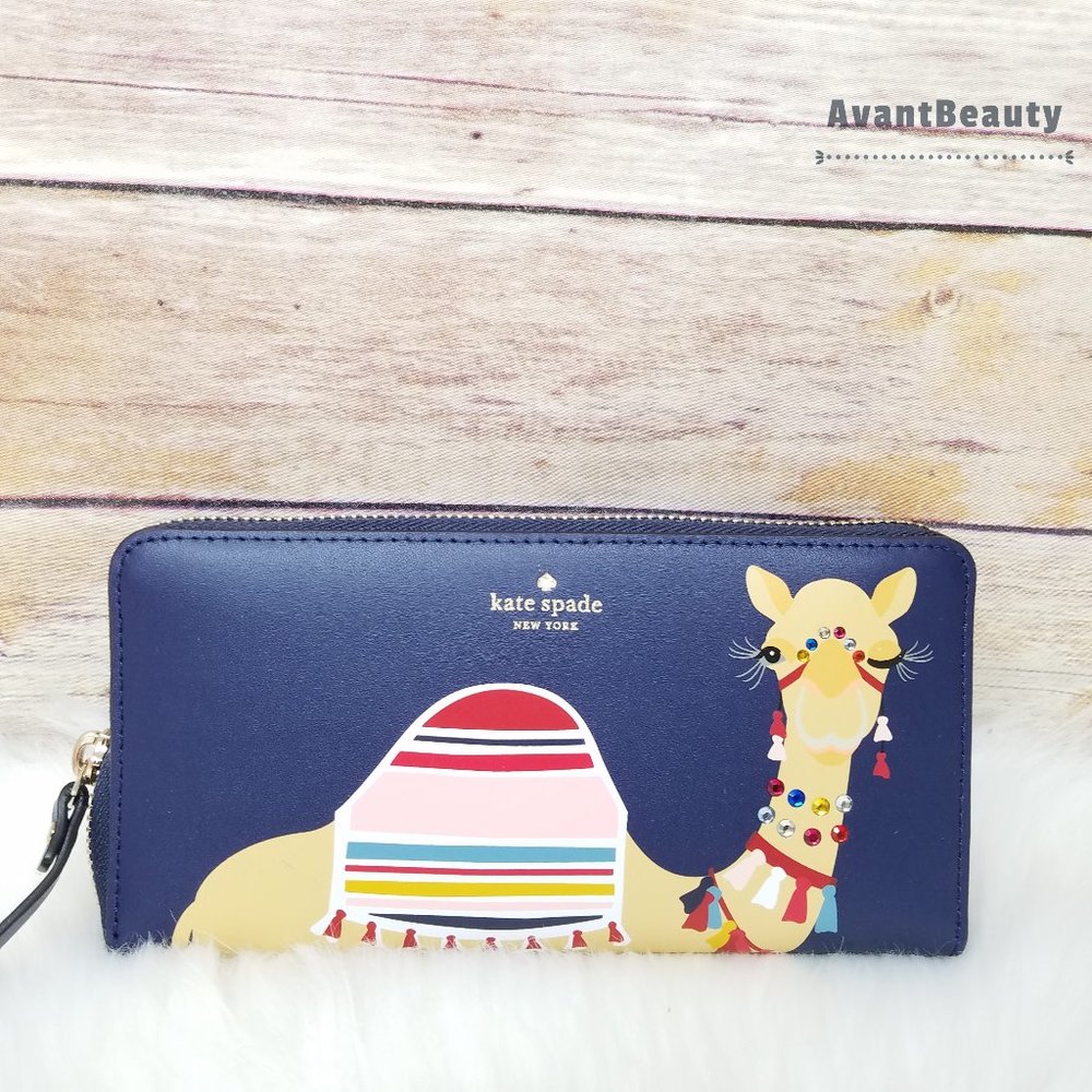 Camel Neda Spice Things Up Wallet Kate Spade Blue - Picture 2 of 14